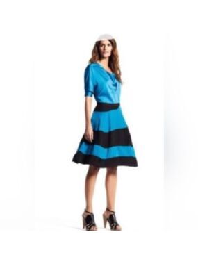 Derek Lam by design nation, Rio de Janeiro blue and black striped skirt Size 8
